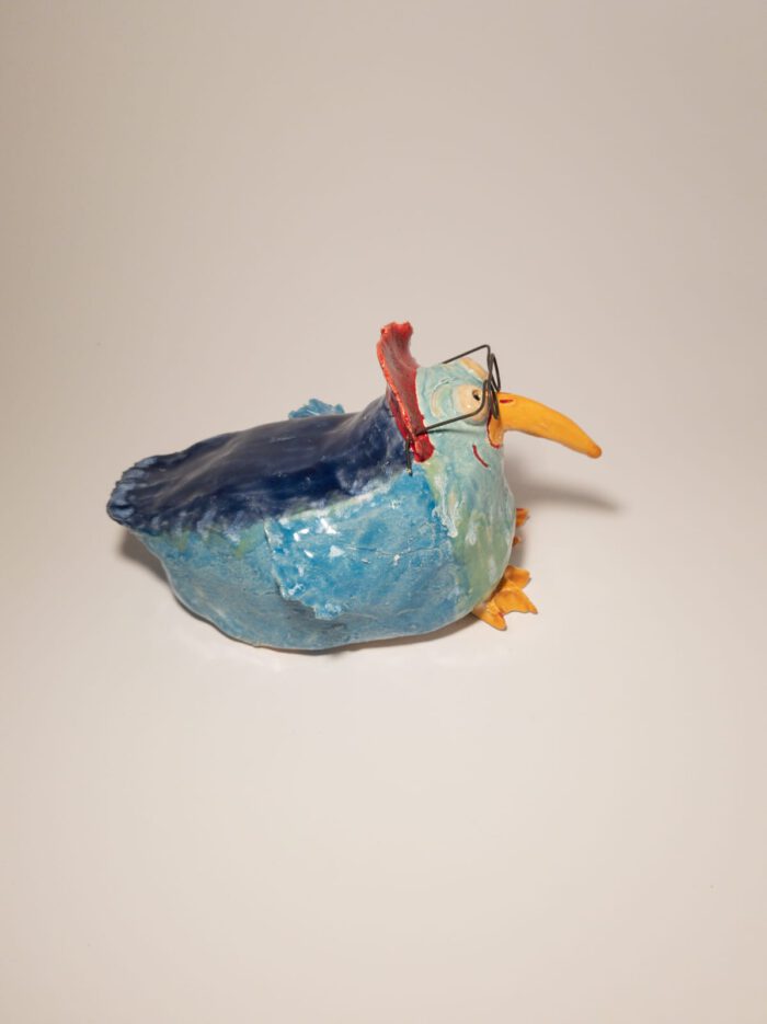 Keramik Paradiesvogel XL Seite - Keramik Tiere