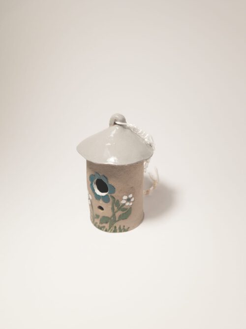 Insektenhotel - Keramik - Handgemacht - grau - klein - Deko