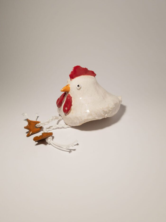 Keramik Huhn - Handgemacht - Tonkunst - Deko