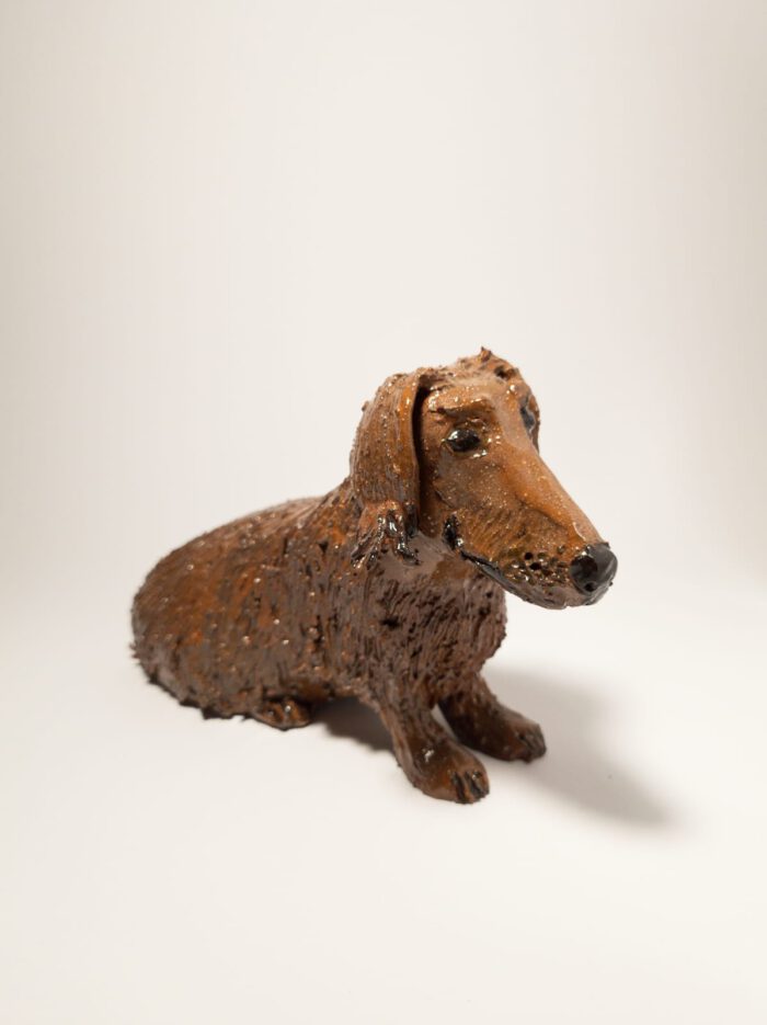 Keramik Hund - Dackel - Tiere - Deko - Handgemacht - XL