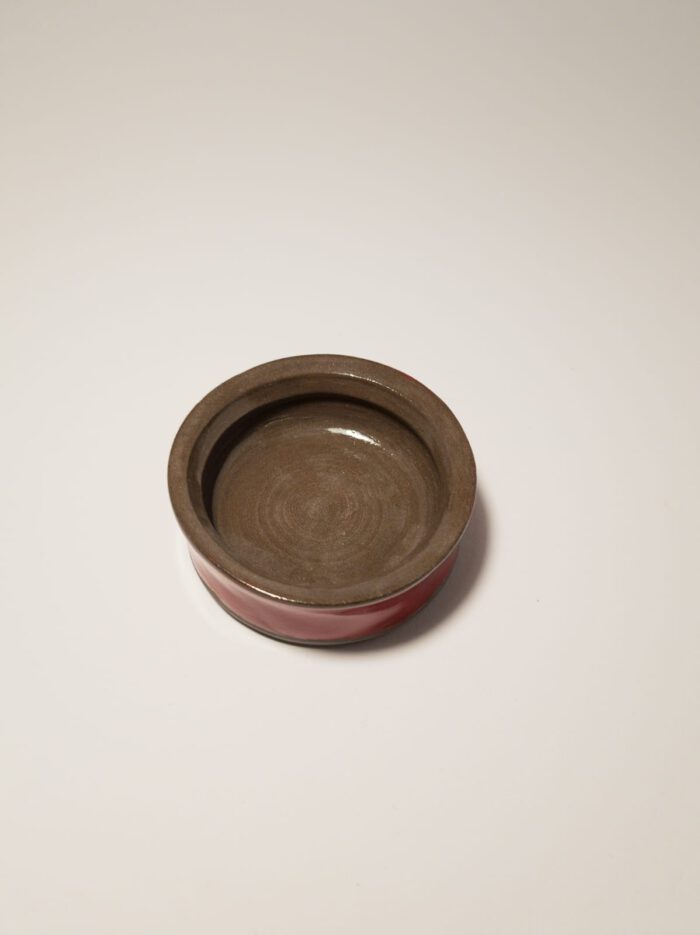 Keramik Schüssel - Handgemacht - Braun - Rot