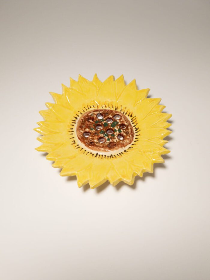 Keramik Seifenschale - Handgemacht - L - Sonnenblume